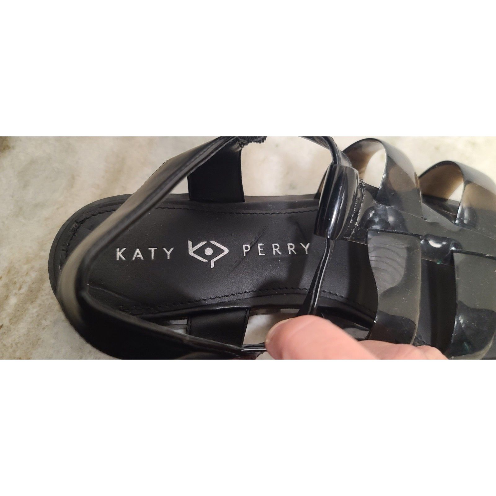 Katy Perry The Geli Fisherman Black Sandals Size 7.5 Nwt — image 6 of 7